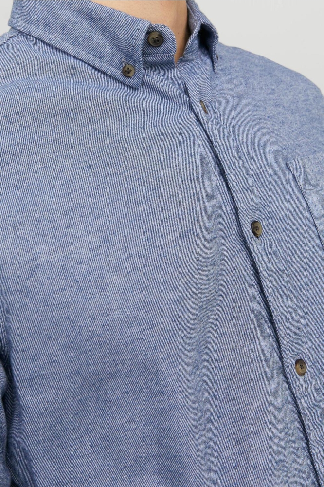 JJECLASSIC MELANGE SHIRT LS SN 12235974 Faded Denim